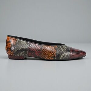 VANELi “Gaura” Leather Snakeskin Pointed Toe Flats Women’s Size 5 1/2